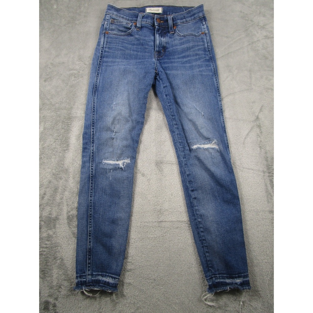 Madewell Jeans Womens 26 Petite Blue High Rise Skinny‎ Cotton Blend Pockets